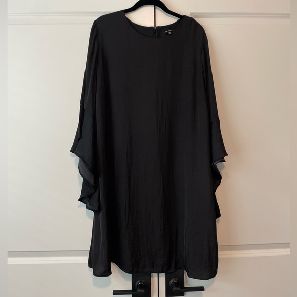 Who What Wear Ruffle Bell Sleeve Dress ax XXL in Black - Picture 2 of 7